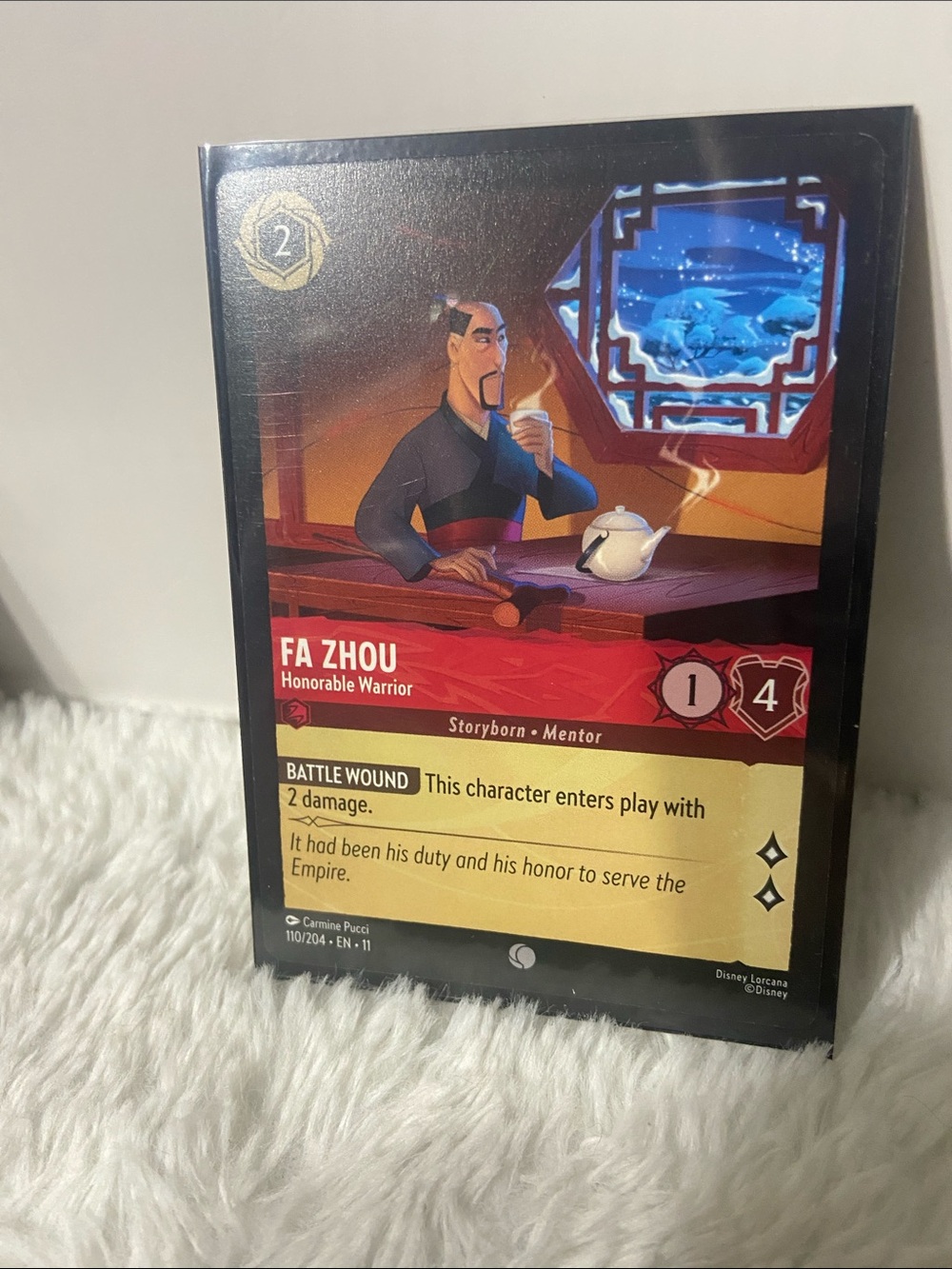 Lorcana Fa Zhou - Honorable Warrior (#110/204) from the Winterspell (Set 11)